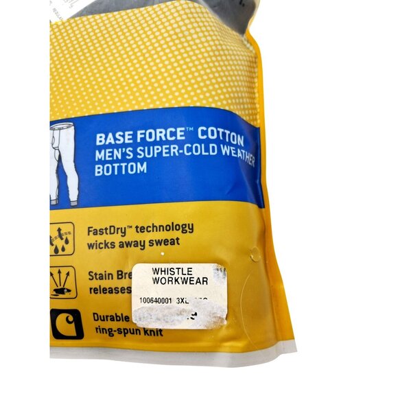 Carhartt Thermal Bottoms Mens Size 3XL Base Force Cotton Super-Cold Weather Heav - Picture 5 of 7